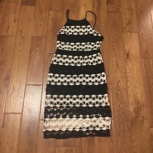 Black and white stripe dress